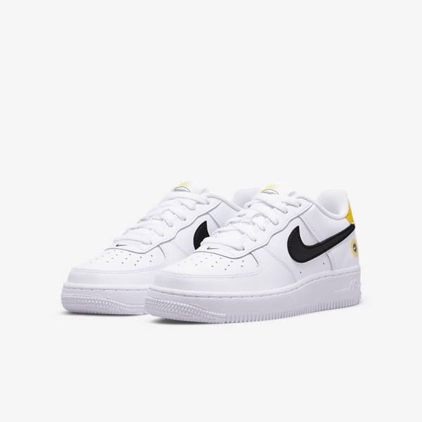 Kids' Nike Air Force 1 LV8 Older Sneakers White / Black | NK491IWH