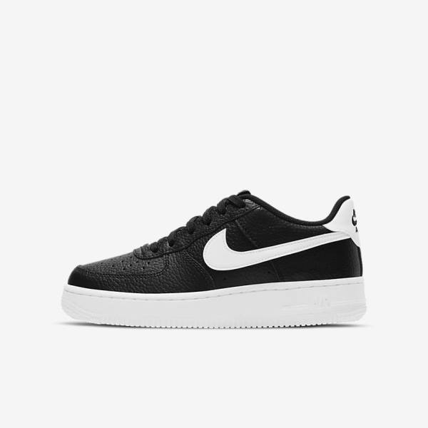 Kids\' Nike Air Force 1 Older Sneakers Black / White | NK270MBD