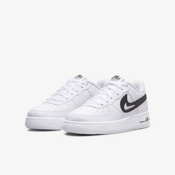 Kids' Nike Air Force 1 Older Sneakers White / Black | NK029UAJ