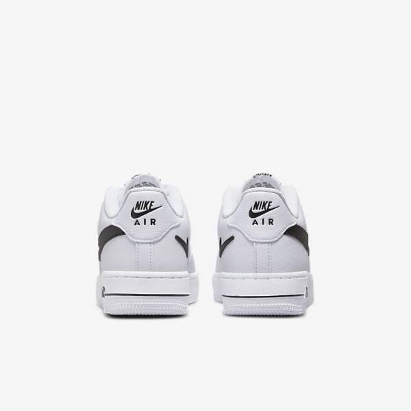 Kids' Nike Air Force 1 Older Sneakers White / Black | NK029UAJ