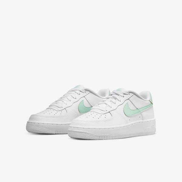 Kids' Nike Air Force 1 Older Sneakers White / Mint | NK635DSP