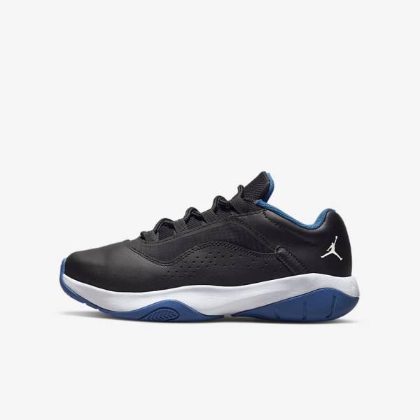 Kids\' Nike Air Jordan 11 CMFT Low Older Sneakers Black / Dark Blue / White | NK462PNQ