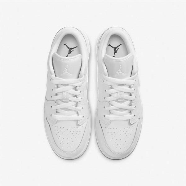 Kids' Nike Air Jordan 1 Low Older Sneakers White | NK967QJR