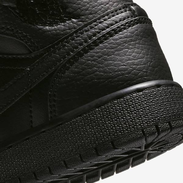 Kids' Nike Air Jordan 1 Mid Older Sneakers Black | NK834KNL