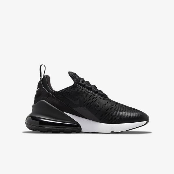 Kids' Nike Air Max 270 Older Sneakers Black / Grey | NK830SIG