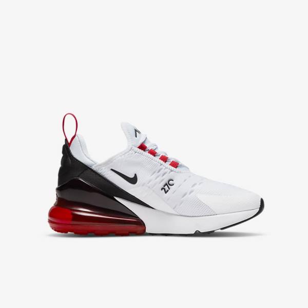 Kids' Nike Air Max 270 Older Sneakers White / Black / Red / Grey | NK394CZU