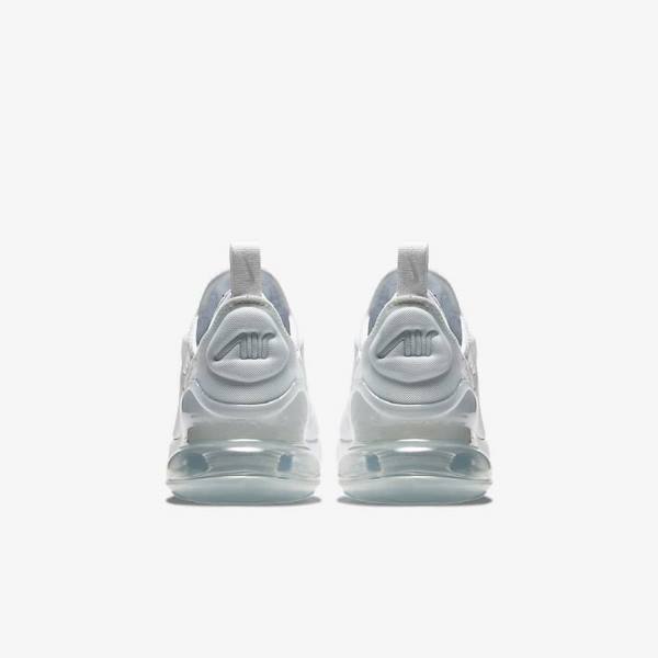 Kids' Nike Air Max 270 Older Sneakers White / Metal Silver / White | NK512JAC