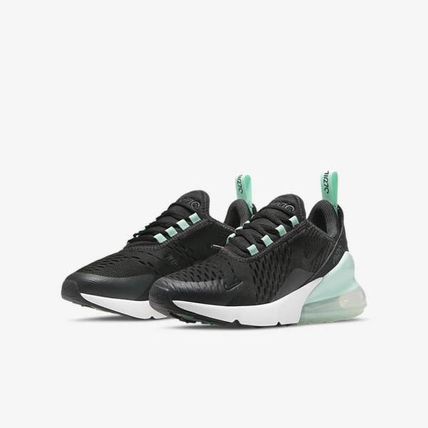 Kids' Nike Air Max 270 Older Sneakers White / Mint / Black | NK927ZAE