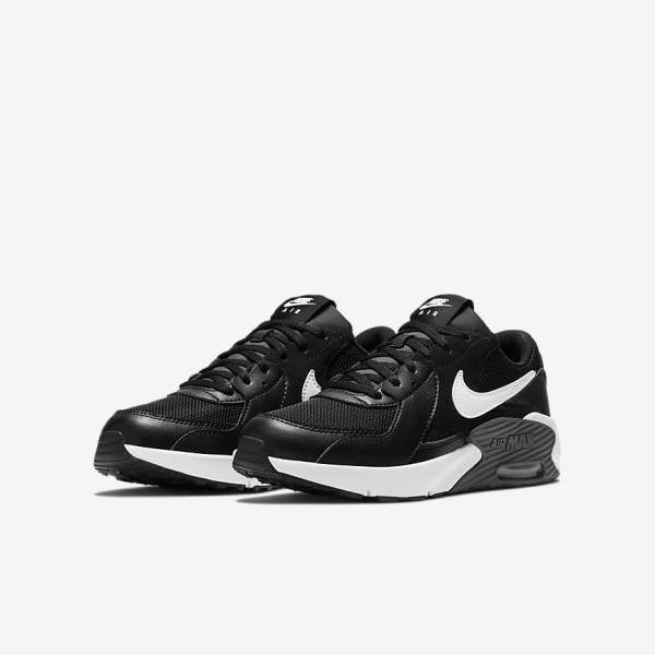 Kids' Nike Air Max Excee Older Sneakers Black / Dark Grey / White | NK723MSF