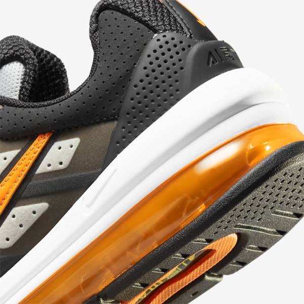 Kids' Nike Air Max Genome Older Sneakers Black / Grey / White / Orange | NK518RSA