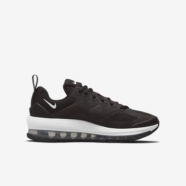 Kids' Nike Air Max Genome Older Sneakers Black / Dark Grey / White | NK942EZX