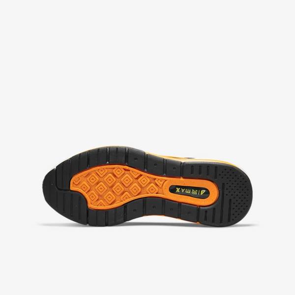 Kids' Nike Air Max Genome Older Walking Shoes Black / Grey / White / Orange | NK486YNR