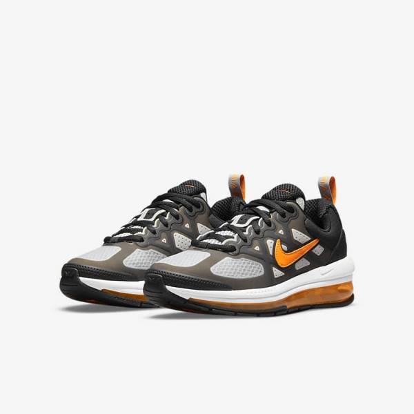 Kids' Nike Air Max Genome Older Walking Shoes Black / Grey / White / Orange | NK486YNR