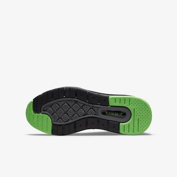 Kids' Nike Air Max Genome Older Walking Shoes Black / Grey / Green | NK564QMT