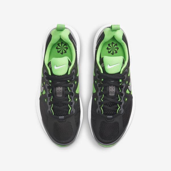 Kids' Nike Air Max Genome Older Walking Shoes Black / Grey / Green | NK564QMT