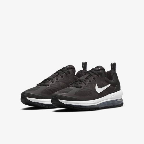 Kids' Nike Air Max Genome Older Walking Shoes Black / Dark Grey / White | NK731BWC