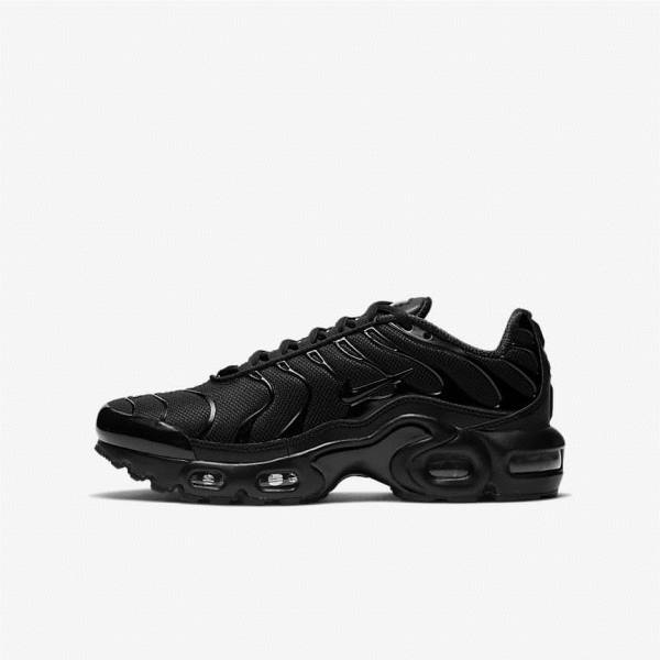 Kids\' Nike Air Max Plus Older Sneakers Black | NK051VPY