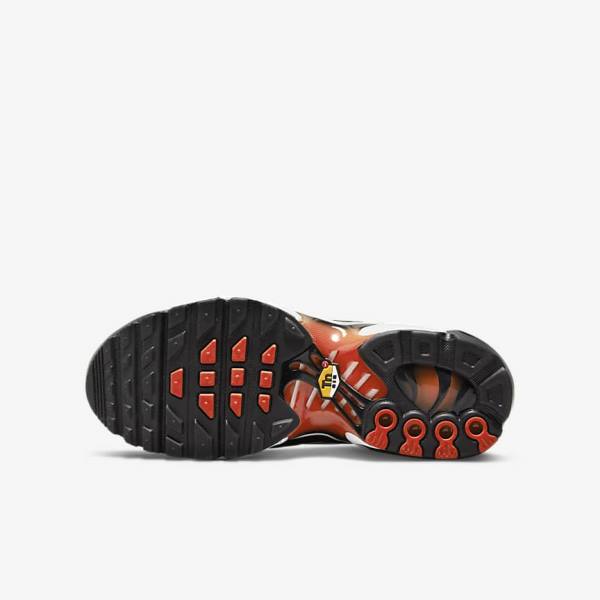 Kids' Nike Air Max Plus Older Sneakers Orange / Gold / Black | NK713EVD