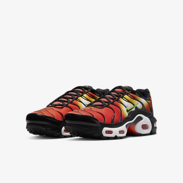 Kids' Nike Air Max Plus Older Sneakers Orange / Gold / Black | NK713EVD