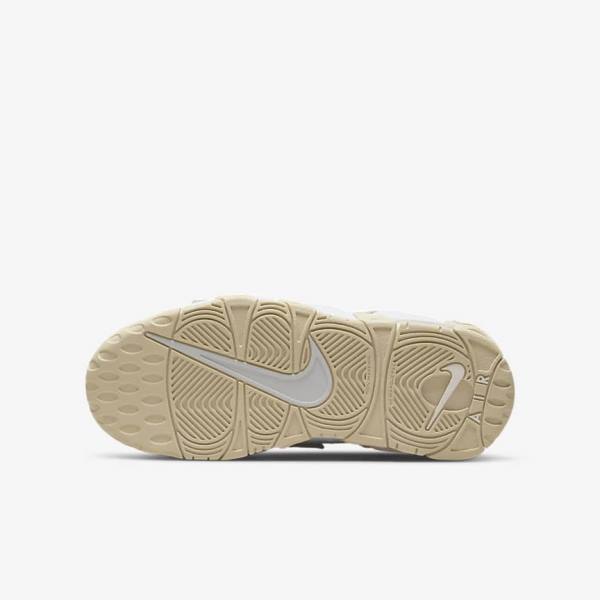 Kids' Nike Air More Uptempo Older Basketball Shoes White / Brown / Light | NK927VOU