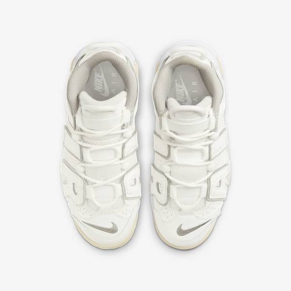 Kids' Nike Air More Uptempo Older Basketball Shoes White / Brown / Light | NK927VOU