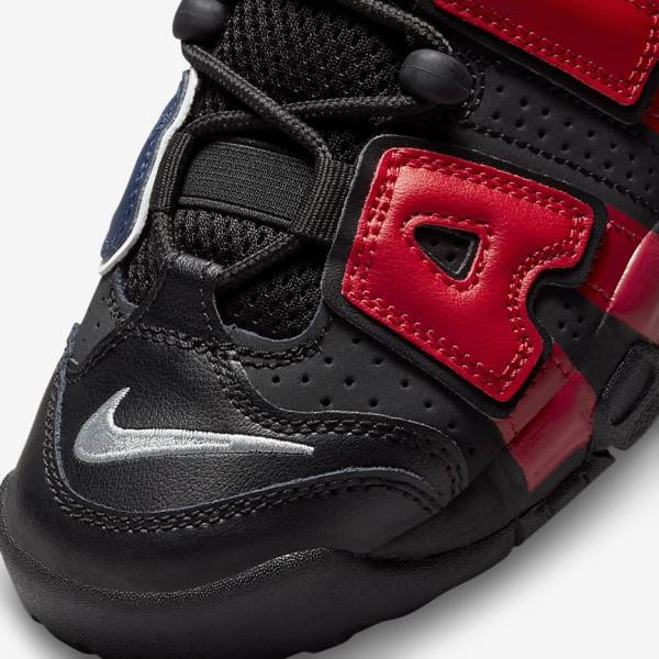 Kids' Nike Air More Uptempo Older Sneakers Black / Navy / White / Red | NK289KTA