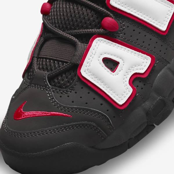 Kids' Nike Air More Uptempo Older Sneakers Grey / Black / Red / White | NK804VDF