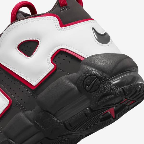 Kids' Nike Air More Uptempo Older Sneakers Grey / Black / Red / White | NK804VDF