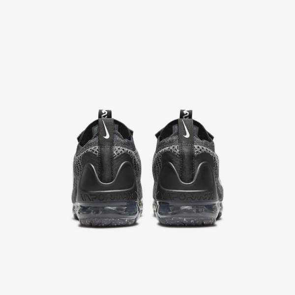 Kids' Nike Air VaporMax 2021 FK Older Sneakers Black / White / Dark Grey / Black | NK865SWG