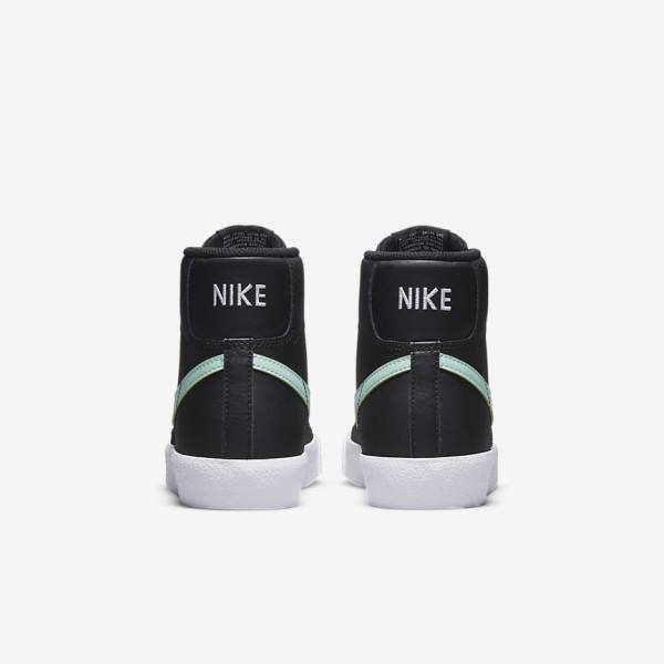 Kids' Nike Blazer Mid 77 Older Sneakers Black / White / Mint | NK097VLD