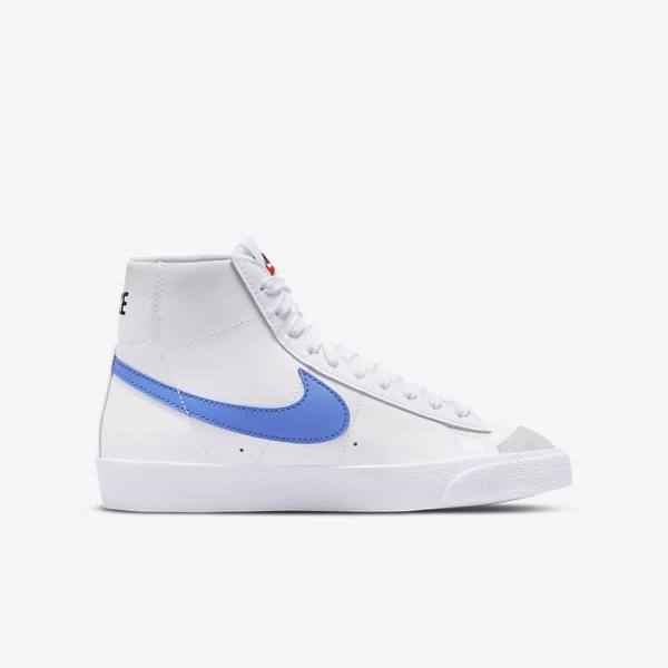 Kids' Nike Blazer Mid 77 Older Sneakers White / Blue / Black / Red | NK758OXY