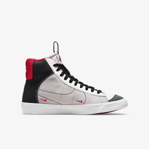 Kids' Nike Blazer Mid 77 SE Dance Older Sneakers White / Red / Light Grey / Black | NK042CBP