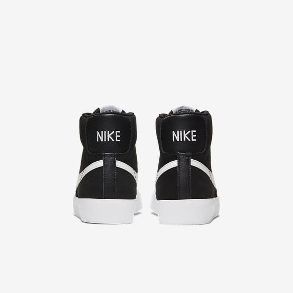 Kids' Nike Blazer Mid 77 Suede Older Sneakers Black / Orange / White | NK721AKF