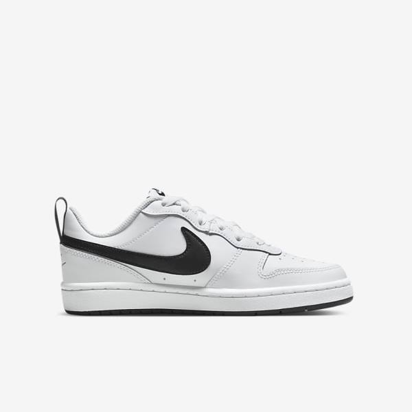 Kids' Nike Court Borough Low 2 Older Sneakers White / Black | NK062NSI