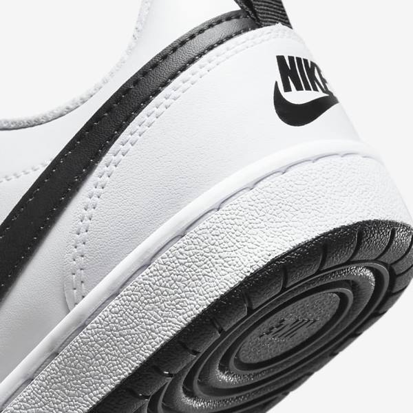 Kids' Nike Court Borough Low 2 Older Sneakers White / Black / Red | NK571SYN