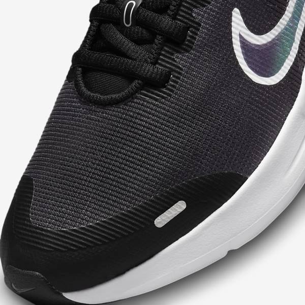 Kids' Nike Downshifter 12 Older Road Running Shoes Black / Dark Grey / White | NK751VAG