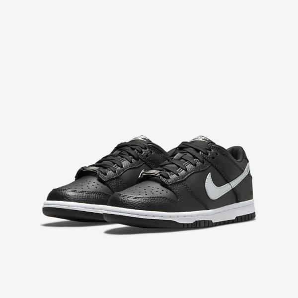 Kids' Nike Dunk Low Older Sneakers Black / Grey / White | NK529CGT