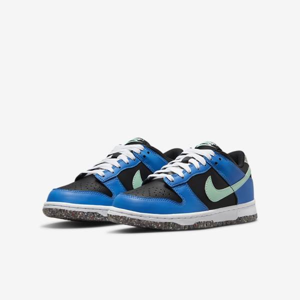 Kids' Nike Dunk Low SE Older Sneakers Black / Light Blue / Pink / Mint | NK867UHG