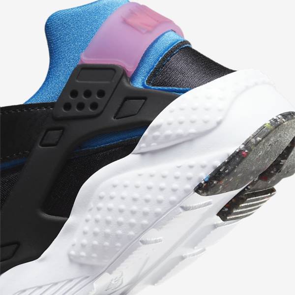 Kids' Nike Huarache Run Older Sneakers Black / Light Blue / Pink / Mint | NK237JZU