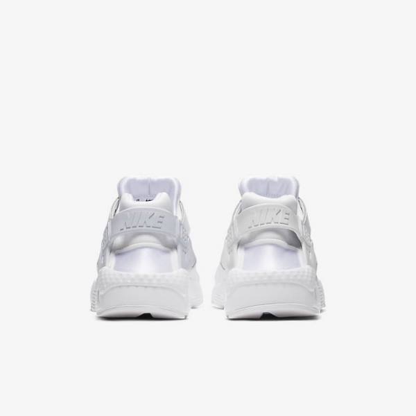 Kids' Nike Huarache Run Older Sneakers White / Platinum / White | NK183BTX