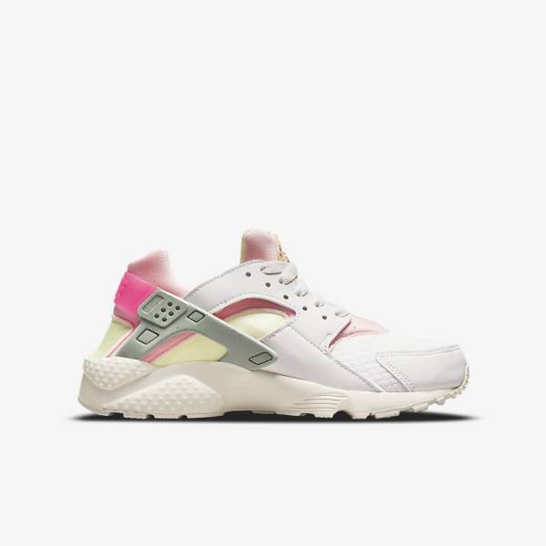 Kids' Nike Huarache Run Older Sneakers White | NK629POC