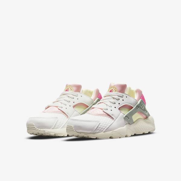 Kids' Nike Huarache Run Older Sneakers White | NK629POC