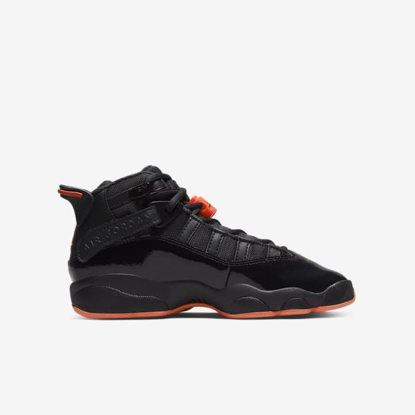 Kids' Nike Jordan 6 Rings Older Sneakers Black | NK092LTJ