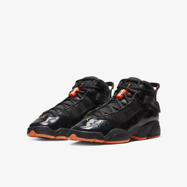 Kids' Nike Jordan 6 Rings Older Sneakers Black | NK092LTJ