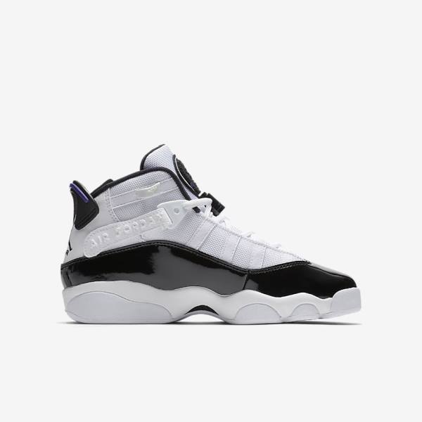 Kids' Nike Jordan 6 Rings Older Sneakers White / Black | NK952IGR