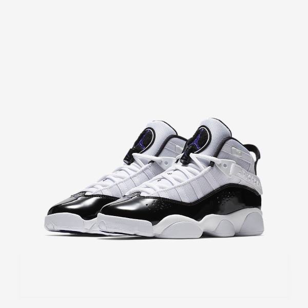 Kids' Nike Jordan 6 Rings Older Sneakers White / Black | NK952IGR