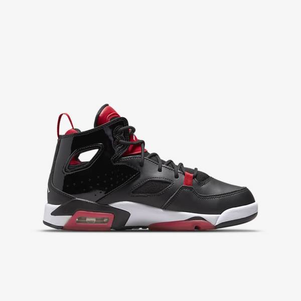 Kids' Nike Jordan Flight Club 91 Older Sneakers Black / Red / White | NK918JQV