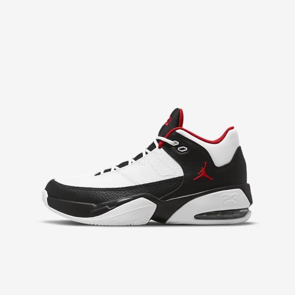 Kids\' Nike Jordan Max Aura 3 Older Jordan Shoes White / Black / Red | NK840STZ