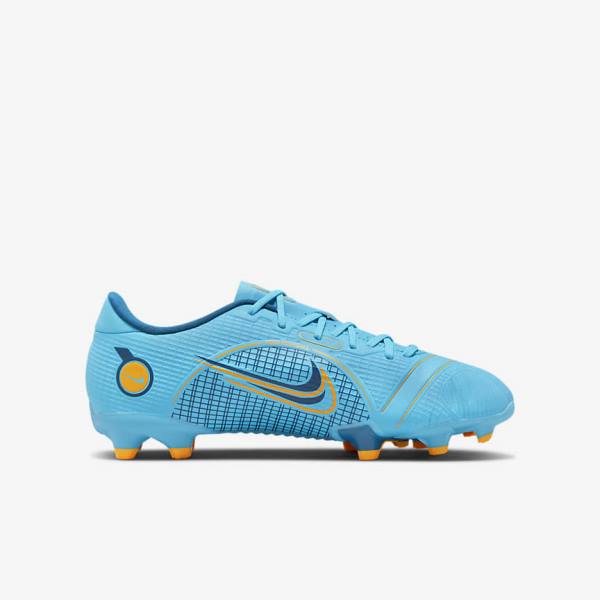 Kids' Nike Jr. Mercurial Vapor 14 Academy MG Older Multi-Ground Football Shoes Blue / Orange | NK593WMH