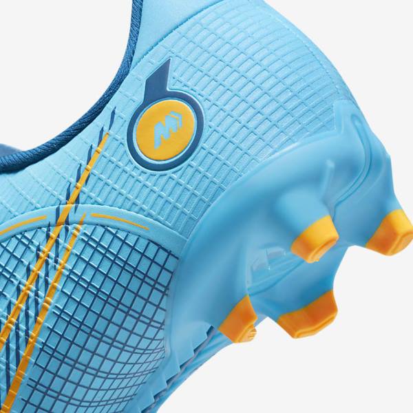 Kids' Nike Jr. Mercurial Vapor 14 Academy MG Older Multi-Ground Football Shoes Blue / Orange | NK593WMH